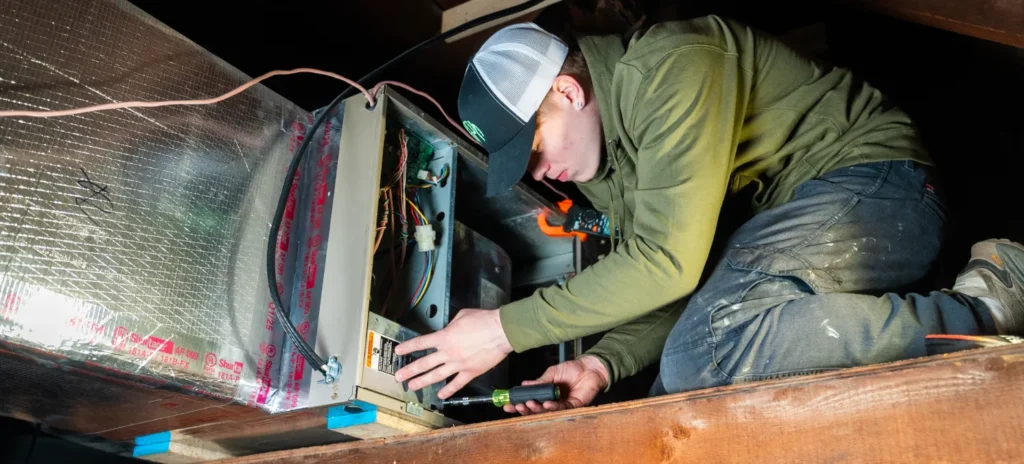Gary Paul Technician working on unit